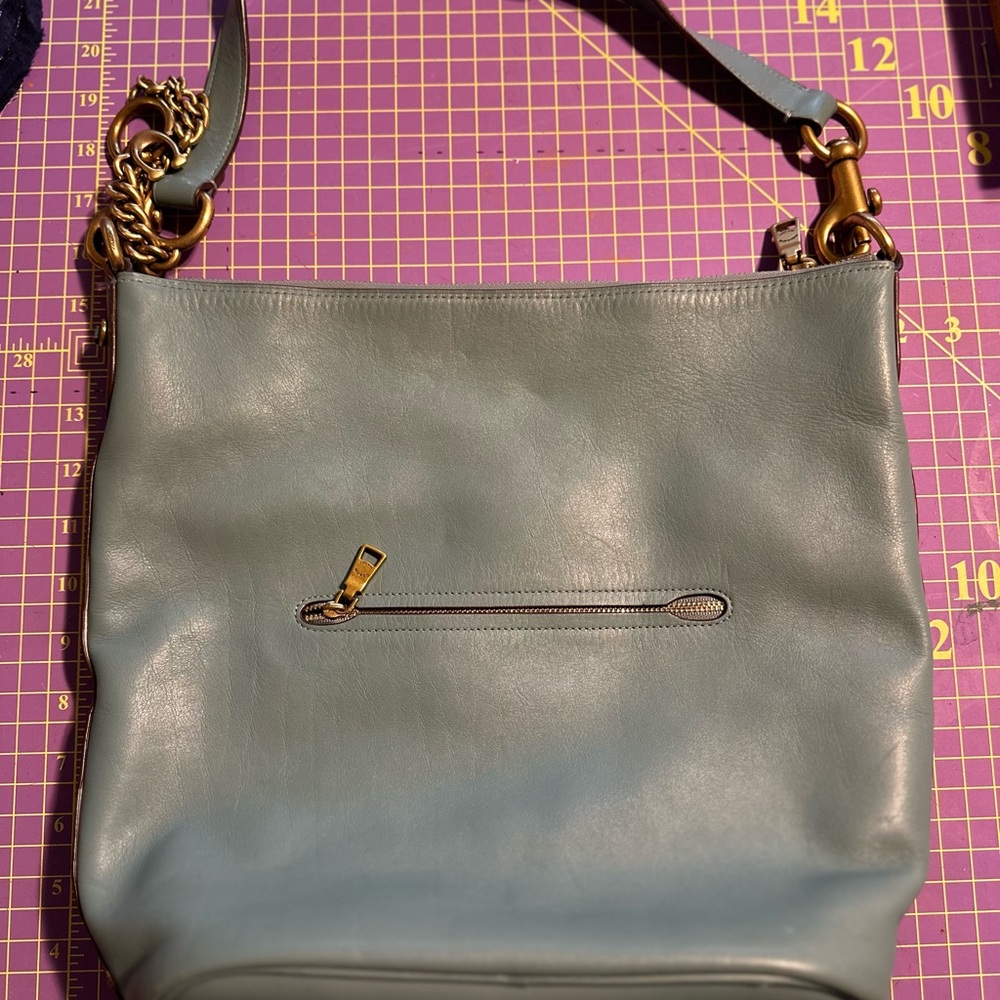 Coach Legacy hobo Light Blue Leather Bag